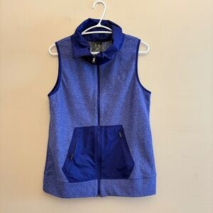 Under Armour Purple Fitted Cold Gear Zip-up Fleece Vest